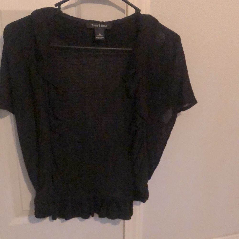 Black knit cardigan
